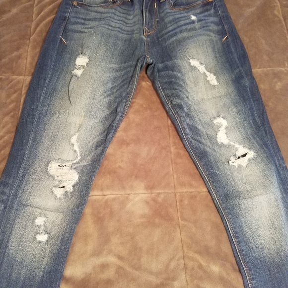Express mid rise distressed leggings size 0 - Picture 3 of 4
